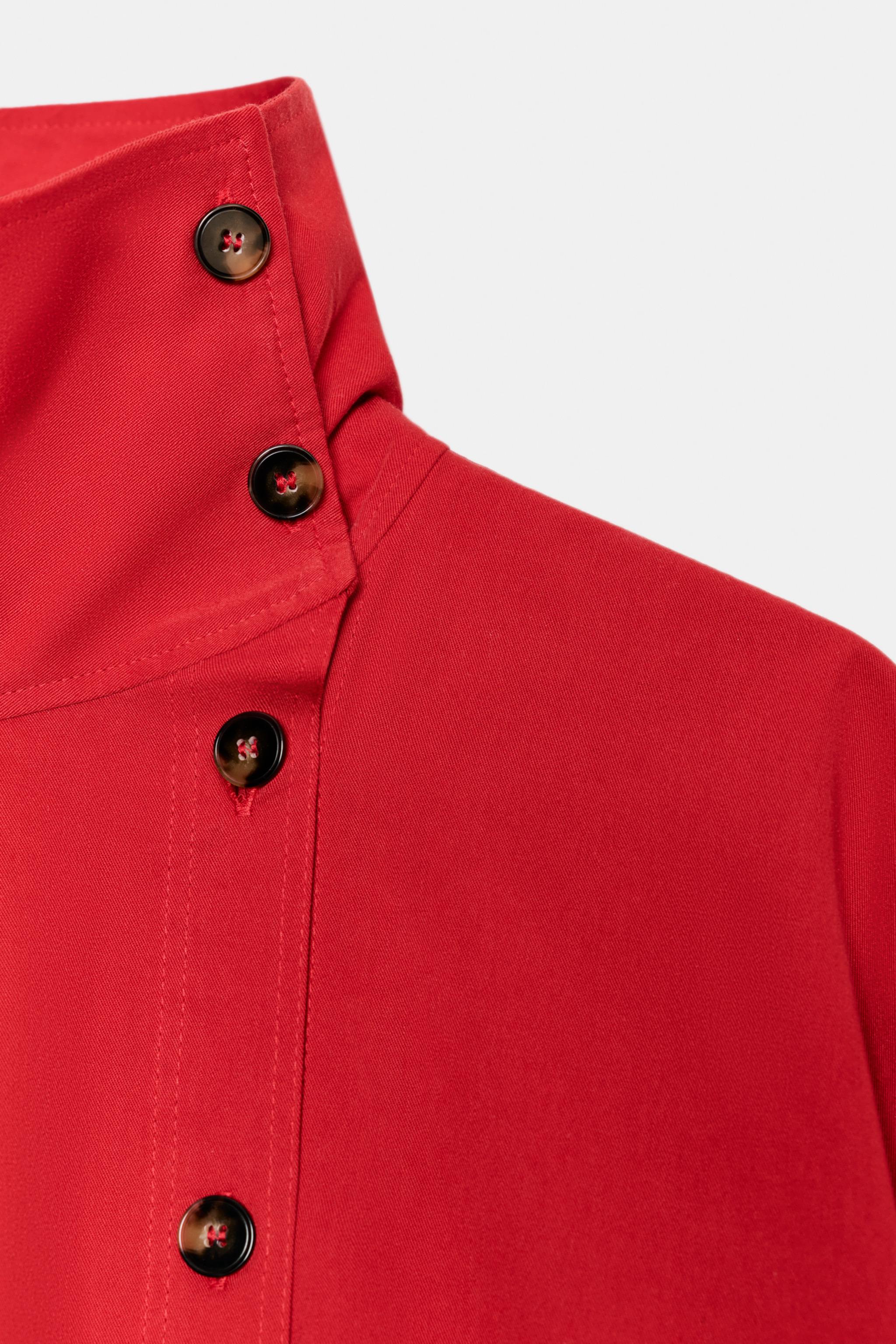 CHEMISE CACHE-CŒUR À COL MONTANT